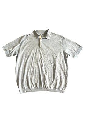 Maus & Hoffman Mens XXL Short Sleeve Polo Casual Shirt Light Blue